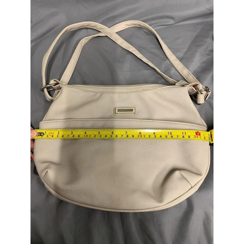 Rosetti Handbag Purse Small‎ Beige Multiple Compartments Zipper Cream